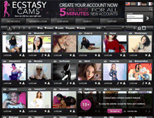 Tablet Screenshot of ecstasycams.com